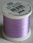   YLI SILK Thread  200 meter- 202-10-204-SILK geschikt voor hand appliqué. The 100wt thread is dun garen welke verdwijnt in de stof. 200 meter op de spoel en 100% pure filament silk. The very highest quality silk thread in the world. Tex 12. Geschikt voor hand appliqué, machine appliqué en machine quilting. 