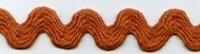 Jumbo Zig-Zag Ribbon - 100% Cotton roest 2,5 cm breed
