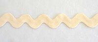 Jumbo Zig-Zag Ribbon - 100% Cotton naturel 10 mm breed