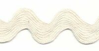 Jumbo Zig-Zag Ribbon - 100% Cotton naturel 3,8 cm breed