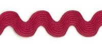 Jumbo Zig-Zag Ribbon - 100% Cotton  cranberry 2 cm breed