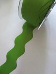 Groen breed zigzagband 1,5 inch is 5 cm breed