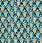 Hindelopia Eyelike turkoois met off white