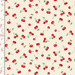 Cherry Red voor Timeless treasures CD1543 cream
