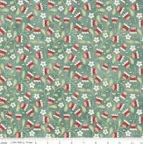 Teresa Kogut Hop hop hooray C14274 groen Blooms and bees  Riley Blake