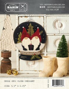 Patroon voor een ornament van 5,5 x 6,25 inch Gnome snow globe 
