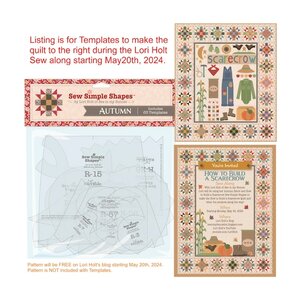 Sew simple shapes build a Scarecrow templates lori holt