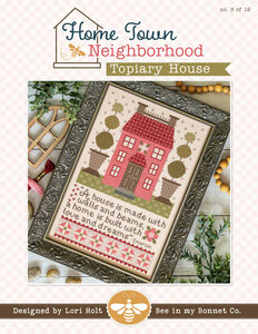 Borduurpatroon Home Town Neighborhood Topiary house