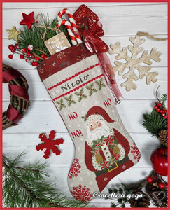 Ho Ho Ho Christmas Stocking van Crocette a Gogo
