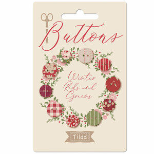 BUTTONS TILDA  Winter Christmas and Valentine reds and greens